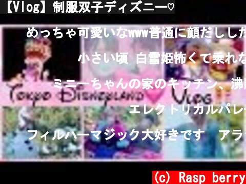 【Vlog】制服双子ディズニー♡  (c) Rasp berry