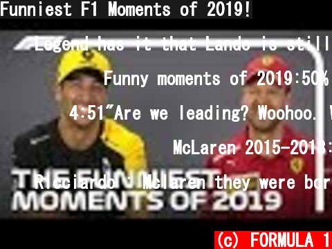 Funniest F1 Moments of 2019!  (c) FORMULA 1