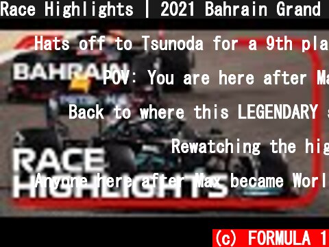 Race Highlights | 2021 Bahrain Grand Prix  (c) FORMULA 1
