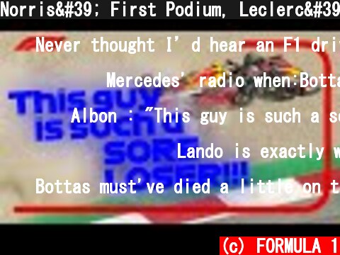Norris' First Podium, Leclerc's Celebrations And The Best Team Radio | 2020 Austrian Grand Prix  (c) FORMULA 1