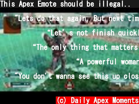 This Apex Emote should be illegal.. 😂  (c) Daily Apex Moments