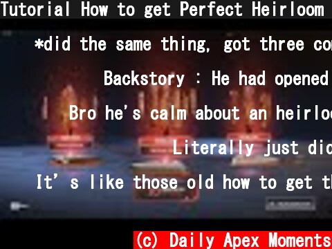 Tutorial How to get Perfect Heirloom Loot.. 😂  (c) Daily Apex Moments