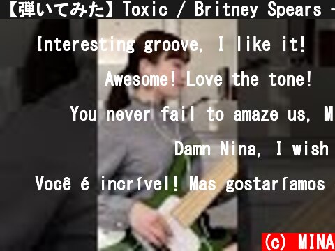 【弾いてみた】Toxic / Britney Spears -Bass cover-  (c) MINA