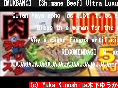 【MUKBANG】 [Shimane Beef] Ultra Luxurious!! Sirloin Steak With Garlic Rice Bowl!! [CC Available]  (c) Yuka Kinoshita木下ゆうか