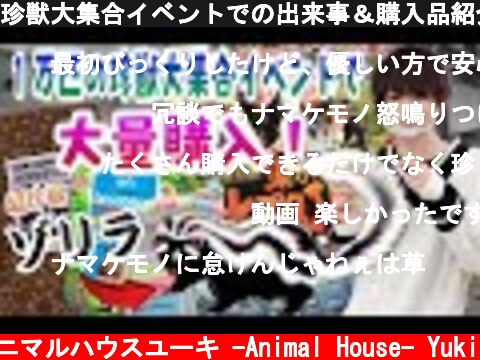 珍獣大集合イベントでの出来事＆購入品紹介！【東レプ】  (c) アニマルハウスユーキ -Animal House- Yuki