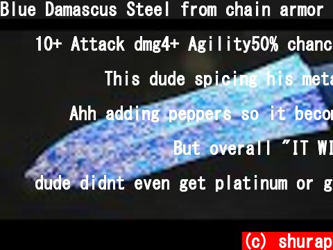 Blue Damascus Steel from chain armor (butcher gloves)  (c) shurap