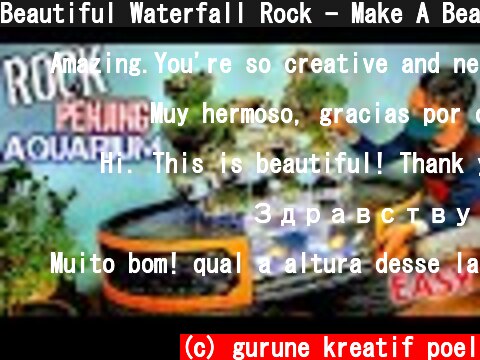 Beautiful Waterfall Rock - Make A Beautiful Waterfall Aquarium ROCK PENJING  (c) gurune kreatif poel