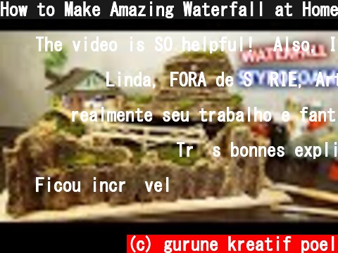 How to Make Amazing Waterfall at Home with Styrofoam – Realistic Miniature Landscaping  (c) gurune kreatif poel