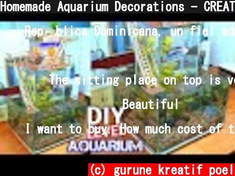 Homemade Aquarium Decorations - CREATE A SMALL HOME-LEVEL AQUARIUM FROM ICE STICK  (c) gurune kreatif poel