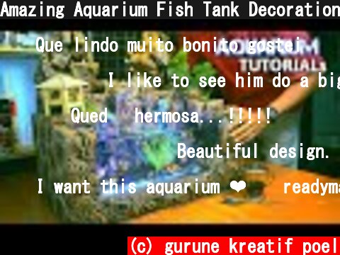Amazing Aquarium Fish Tank Decoration for The Corner of The Room - AQUARIUM DECORATIONS IDEAS  (c) gurune kreatif poel
