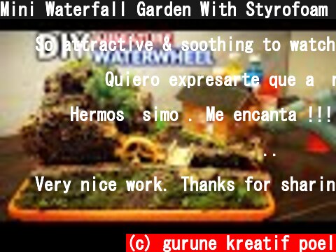 Mini Waterfall Garden With Styrofoam - Mini Landscape Realistic  (c) gurune kreatif poel