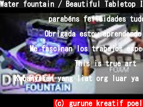 Water fountain / Beautiful Tabletop Indoor Water Fountain Rock Cliff Imagination with Styrofoam  (c) gurune kreatif poel