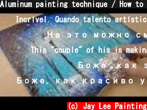 Aluminum painting technique / How to paint a couple on snowy day / Easy creative art  (c) Jay Lee Painting