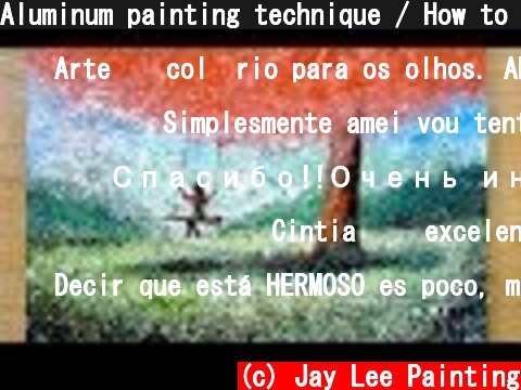 Aluminum painting technique / How to draw a girl on a swing  (c) Jay Lee Painting