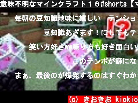 意味不明なマインクラフト１６#shorts【マイクラ】  (c) きおきお kiokio
