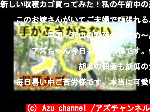 新しい収穫カゴ買ってみた！私の午前中の過ごし方。  (c) Azu channel /アズチャンネル