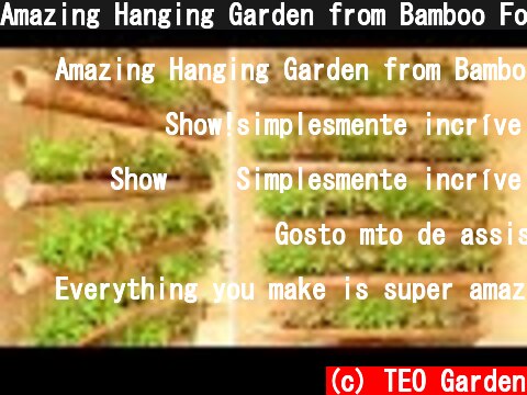 Amazing Hanging Garden from Bamboo For Small Spaces, Vegetable Garden Ideas  (c) TEO Garden