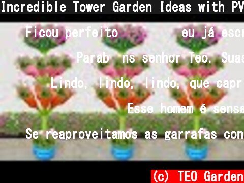 Incredible Tower Garden Ideas with PVC Pipes and Plastic Bottles For Front Yard  (c) TEO Garden