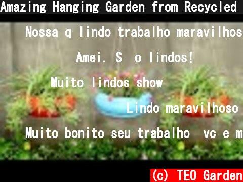 Amazing Hanging Garden from Recycled Old Tires, Gardening Ideas for Home  (c) TEO Garden