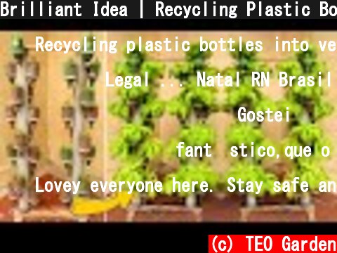 Brilliant Idea | Recycling Plastic Bottles into Vertical Vegetable Garden  (c) TEO Garden