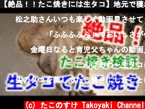 【絶品！！たこ焼きには生タコ】地元で獲れた新鮮な生のタコを使ってたこ焼きを焼いてみた【たこ焼き検証】  (c) たこのすけ Takoyaki Channel