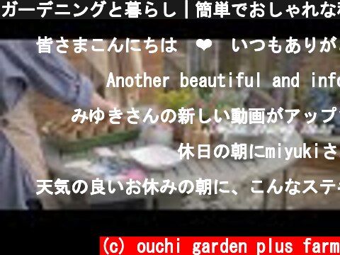 ガーデニングと暮らし｜簡単でおしゃれな種まきの方法｜花のあるおうち時間を楽しむ｜苺のレアチーズケーキと採れたてのフレッシュハーブティー｜vlog  (c) ouchi garden plus farm