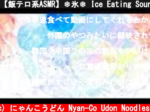 【飯テロ系ASMR】❄氷❄ Ice Eating Sound【咀嚼音】  (c) にゃんこうどん Nyan-Co Udon Noodles