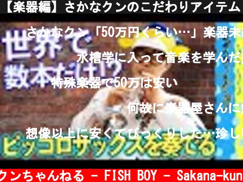 【楽器編】さかなクンのこだわりアイテム！世界でも数本しかないピッコロサックスの音色とは！！  (c) さかなクンちゃんねる - FISH BOY - Sakana-kun