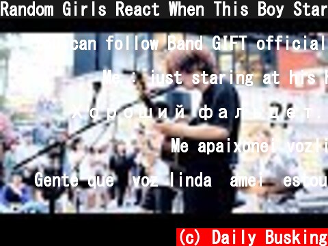 Random Girls React When This Boy Starts Singing With His Crazy Voice  (c) Daily Busking