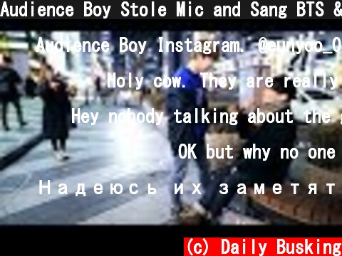 Audience Boy Stole Mic and Sang BTS 'Spring Day' So Beautifully (ENG SUB)  (c) Daily Busking