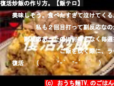 復活炒飯の作り方。【飯テロ】  (c) おうち麺TV.のごはん