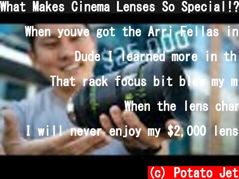 What Makes Cinema Lenses So Special!? | DEEP DIVE on Arri Signature Primes  (c) Potato Jet