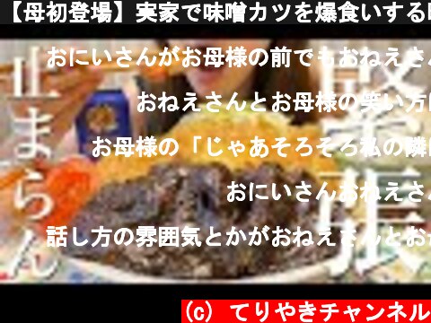 【母初登場】実家で味噌カツを爆食いする晩ご飯【飯テロ】  (c) てりやきチャンネル