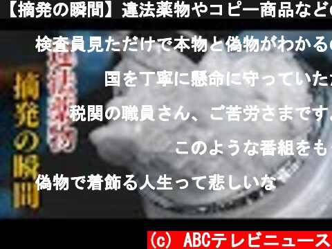 【摘発の瞬間】違法薬物やコピー商品などの密輸を水際で防ぐ大阪税関に密着  (c) ABCテレビニュース