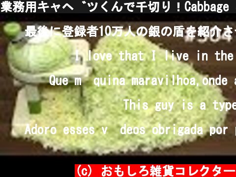 業務用キャベツくんで千切り！Cabbage Slicer machine. japanese kitchen gadgets  (c) おもしろ雑貨コレクター
