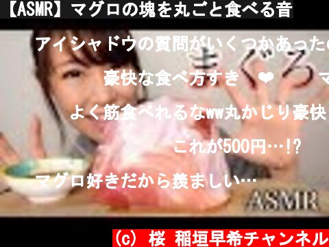 【ASMR】マグロの塊を丸ごと食べる音  (c) 桜 稲垣早希チャンネル