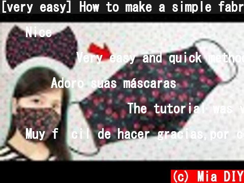 [very easy] How to make a simple fabric face mask at home | Face Mask Sewing Tutorial  (c) Mia DIY