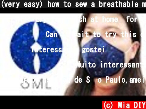 (very easy) how to sew a breathable mask | NO FOG ON GLASSES  (c) Mia DIY