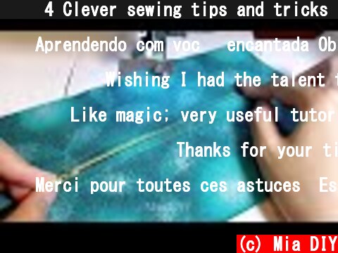 ⭐️ 4 Clever sewing tips and tricks for sewing lovers | Sewing techniques for beginners  (c) Mia DIY