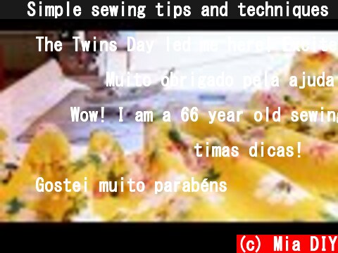 ✅ Simple sewing tips and techniques for beginners  (c) Mia DIY