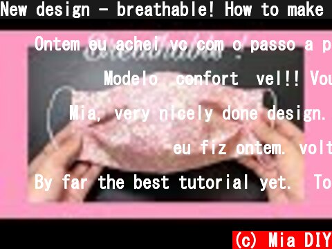 New design - breathable! How to make an easy pattern & sewing tutorial | DIY fabric mask at home  (c) Mia DIY