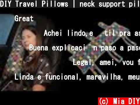 DIY Travel Pillows | neck support pillows | Step by step sewing tutorial for beginners  (c) Mia DIY