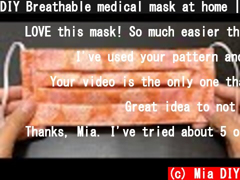 DIY Breathable medical mask at home | How to make an easy pattern & sewing tutorial 😷  (c) Mia DIY