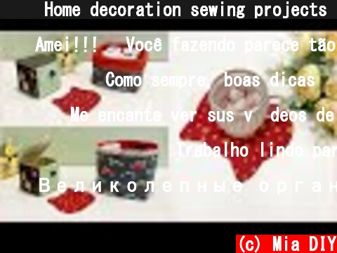 ⭐️ Home decoration sewing projects | DIY fabric basket/ fabric box/ mug rug | Sewing tips and tricks  (c) Mia DIY