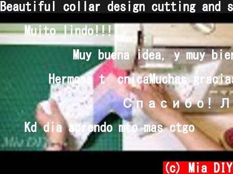 Beautiful collar design cutting and sewing | Sewing techniques for beginners  (c) Mia DIY