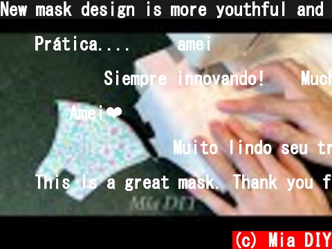 New mask design is more youthful and fit your face | Fabric face mask sewing tutorial  (c) Mia DIY