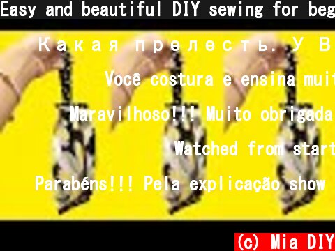 Easy and beautiful DIY sewing for beginners | DIY pouch/purse/bag  (c) Mia DIY
