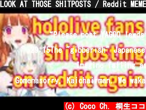 LOOK AT THOSE SHITPOSTS / Reddit MEME review by桐生ココ  (c) Coco Ch. 桐生ココ