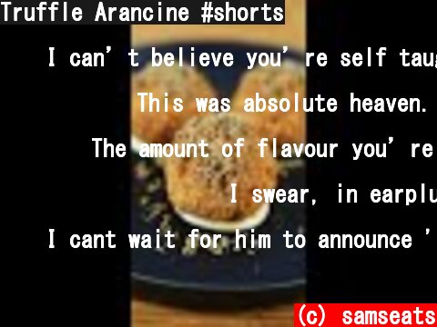 Truffle Arancine #shorts  (c) samseats
