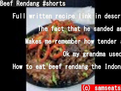 Beef Rendang #shorts  (c) samseats